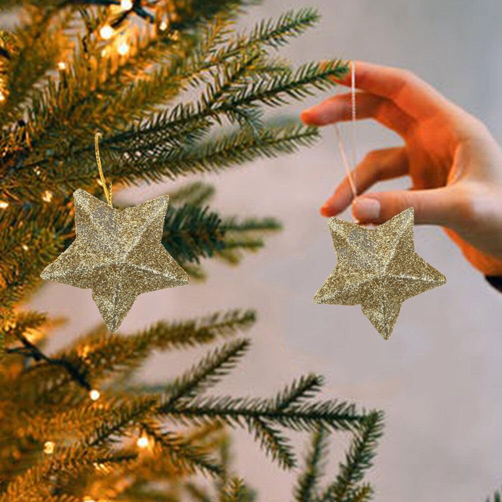 Amazon | クリスマスツリーオーナメント 星 30枚 小さい星 ミニスター